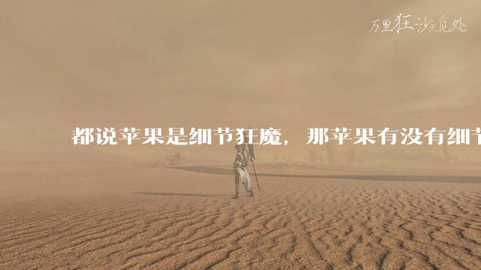 都说苹果是细节狂魔，那苹果有没有细节其实做的很差的点？